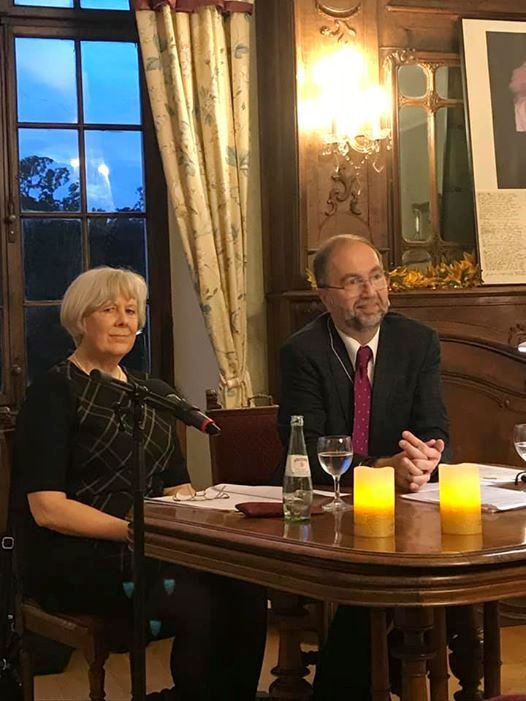 Anne und Udo Weinbörner bei der Schiller Lesung in Schloss Miel im Oktober 2019 1