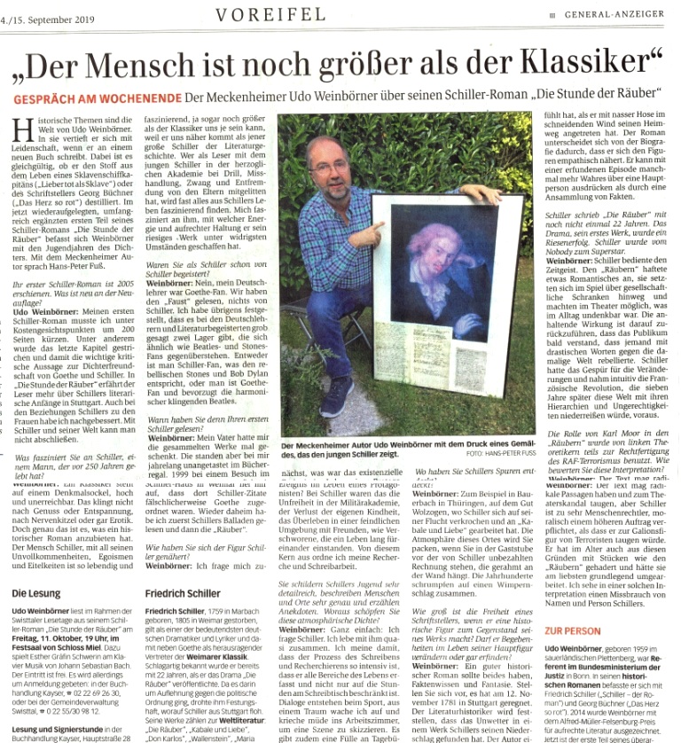 Schiller GA Artikel 14.9.2019 Weinbörner Die Stunde der Räuber komprimiert