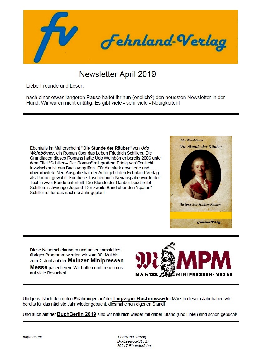 Vorschau April 2019 Bild