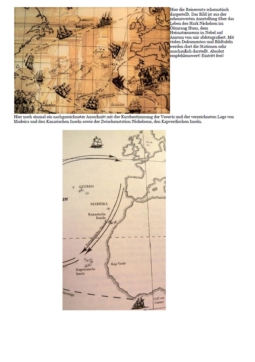 Kartenmaterial Nickelsen Schiffahrtsrouten und Strömungen